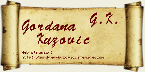 Gordana Kuzović vizit kartica
